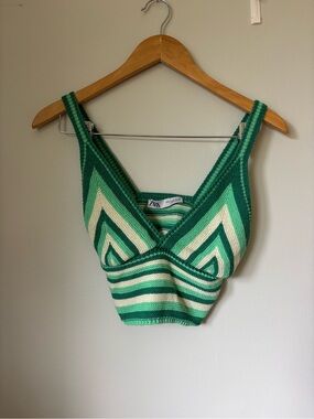 Zara crochet knit summer tank top